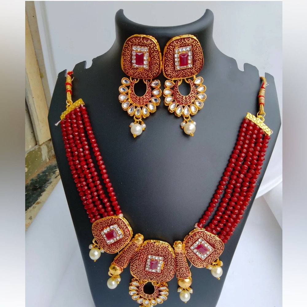 2 pc Indian necklace jewelry set